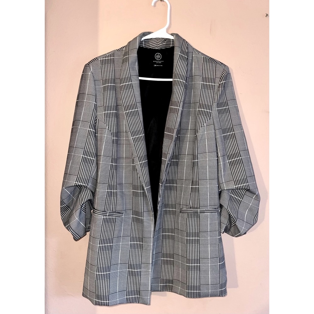 Black & White Plaid Blazer. Size M.